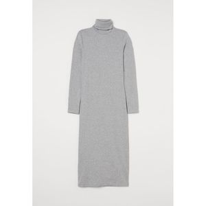 H&M Gray jersey turtleneck dress